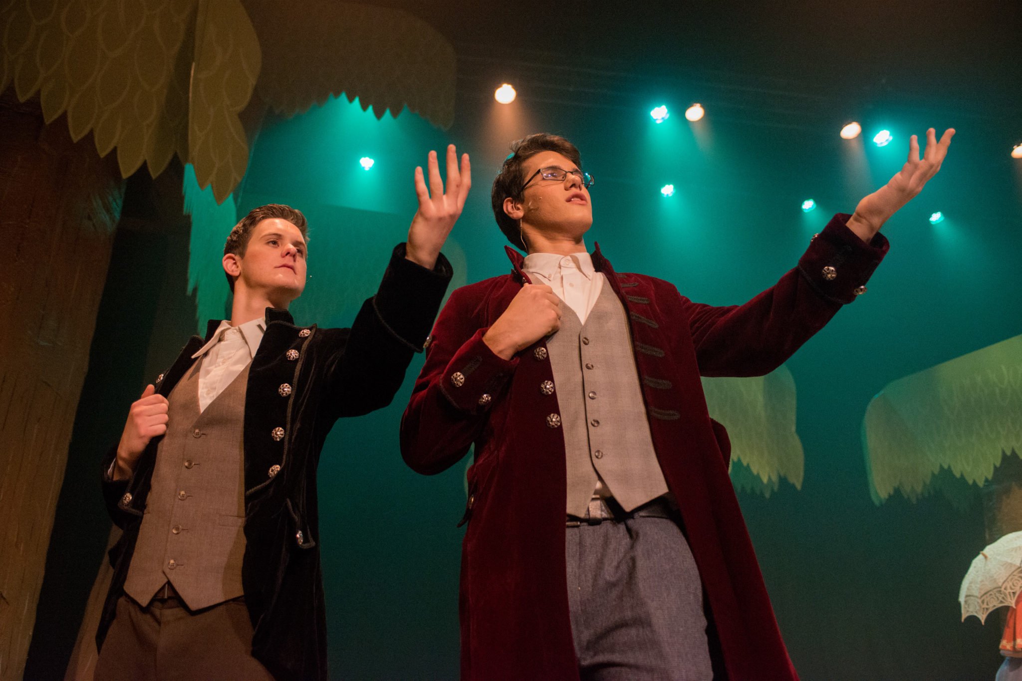 students on stage