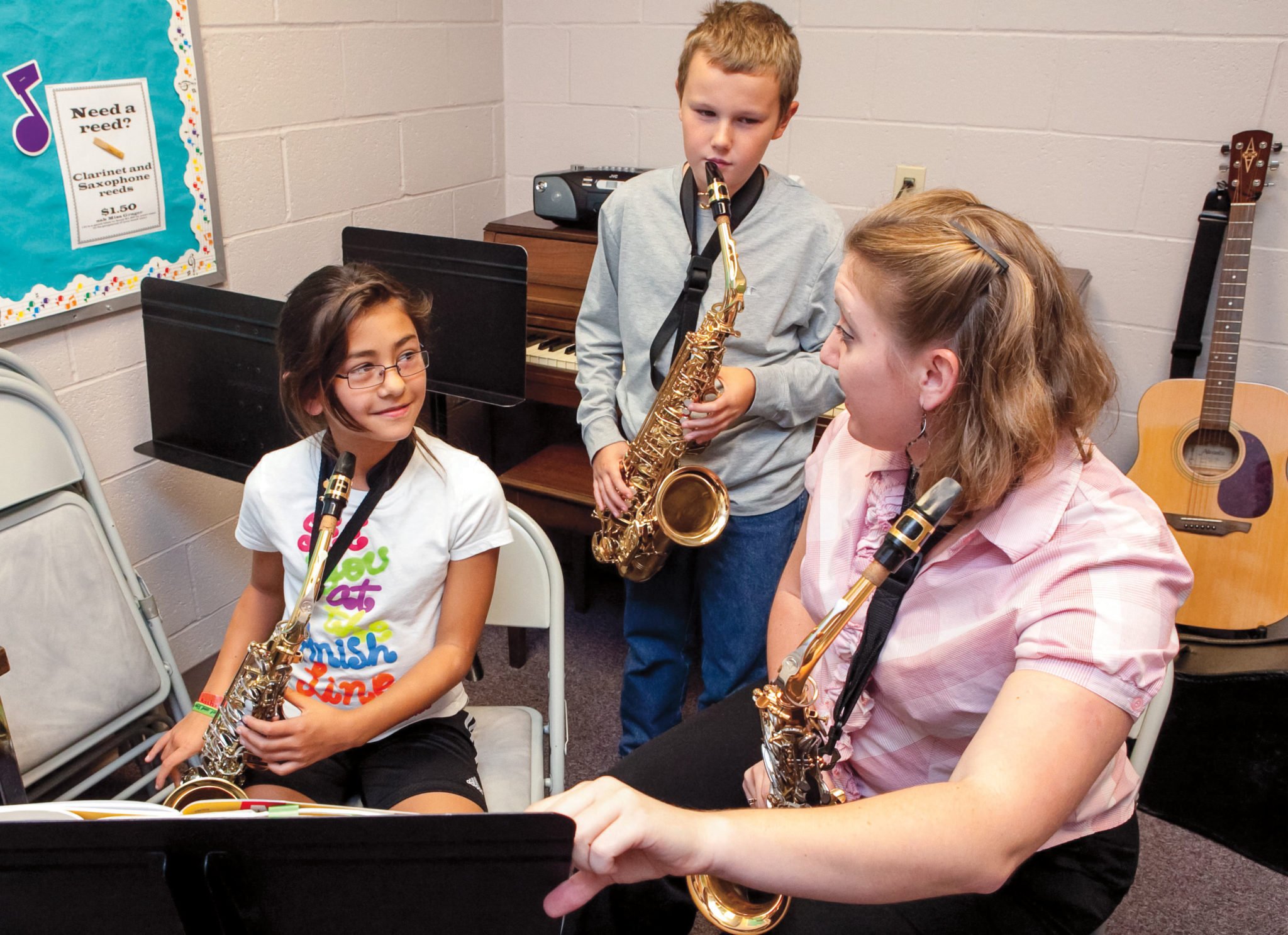 students playing instruments