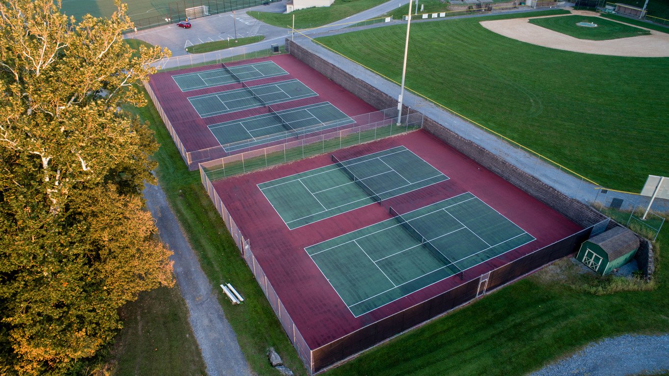 tennis courts