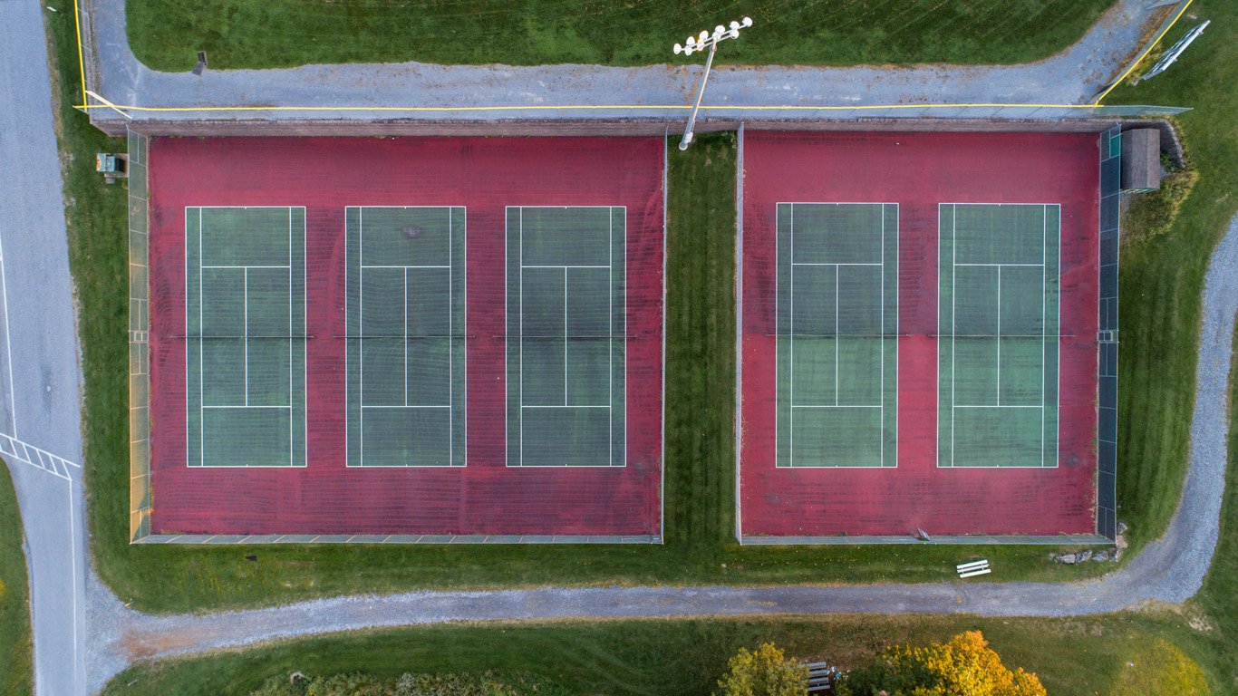 tennis courts