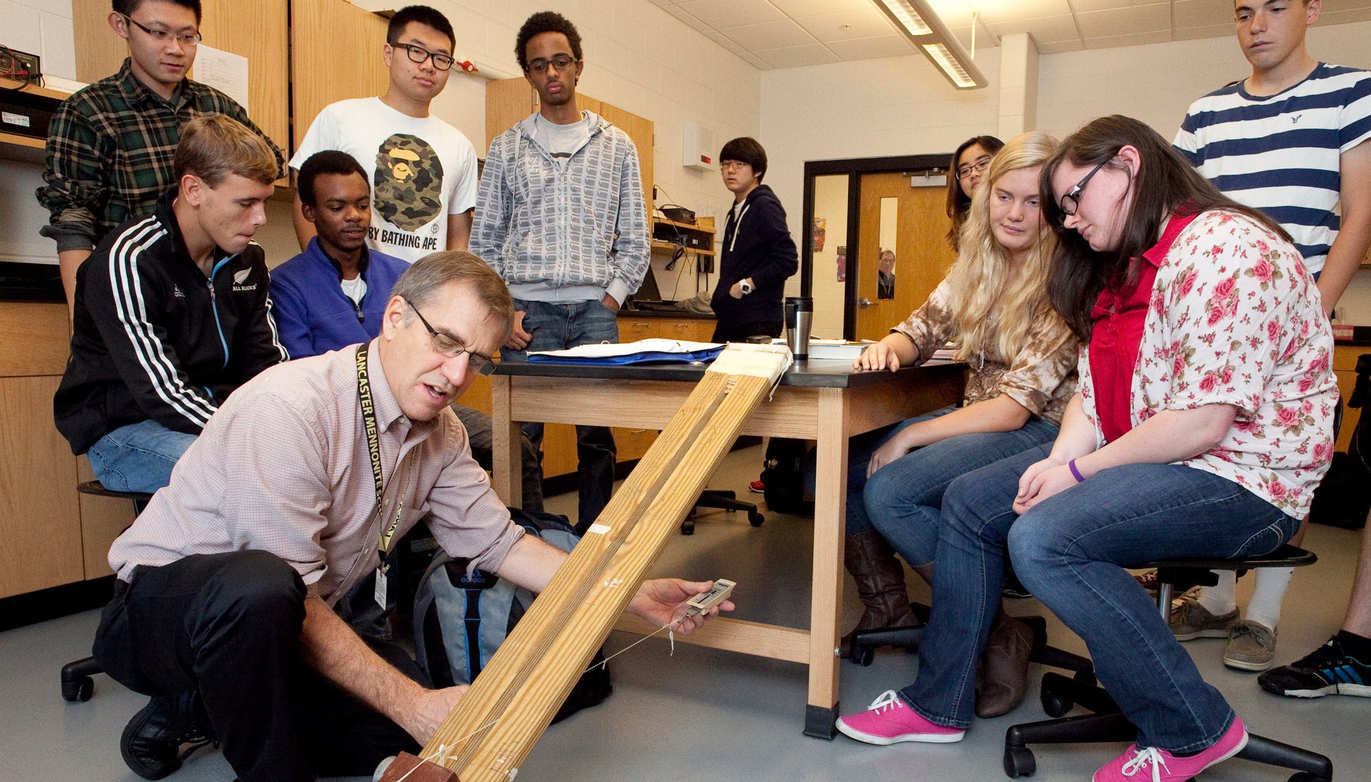 Students and teacher in class