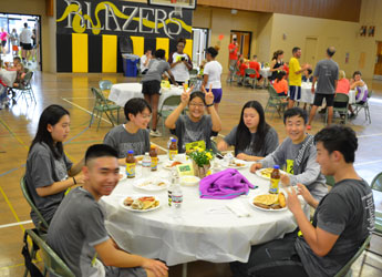 students sitting at the table