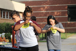 People running