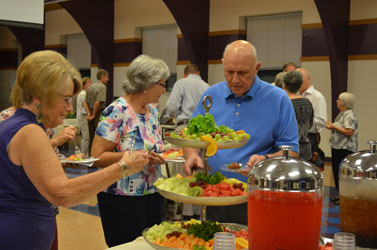 people getting food