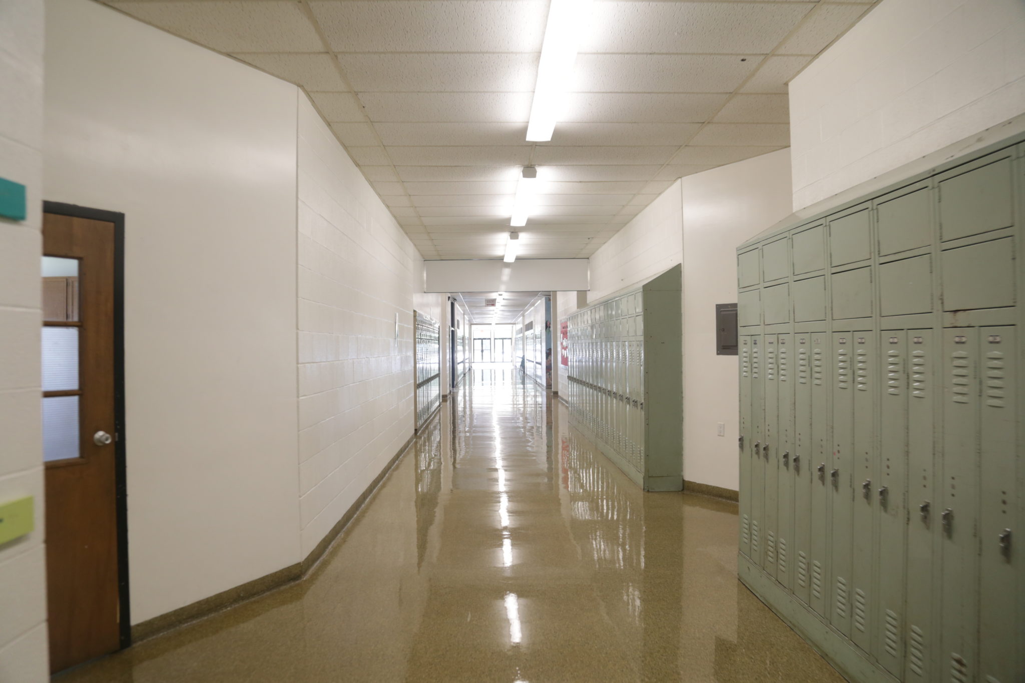 lancaster mennonite hallway with lockers