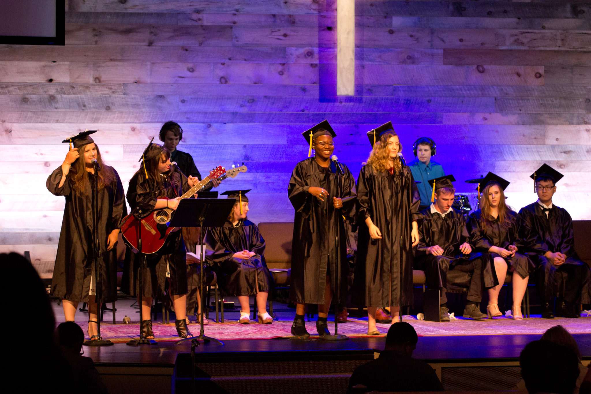 Student Graduation in Fine Arts Center