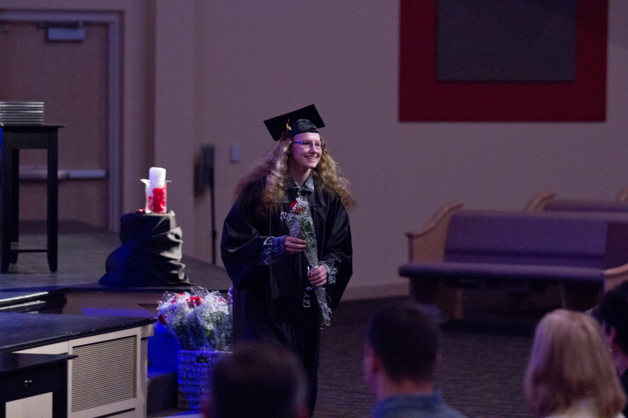 Student Graduation in Fine Arts Center