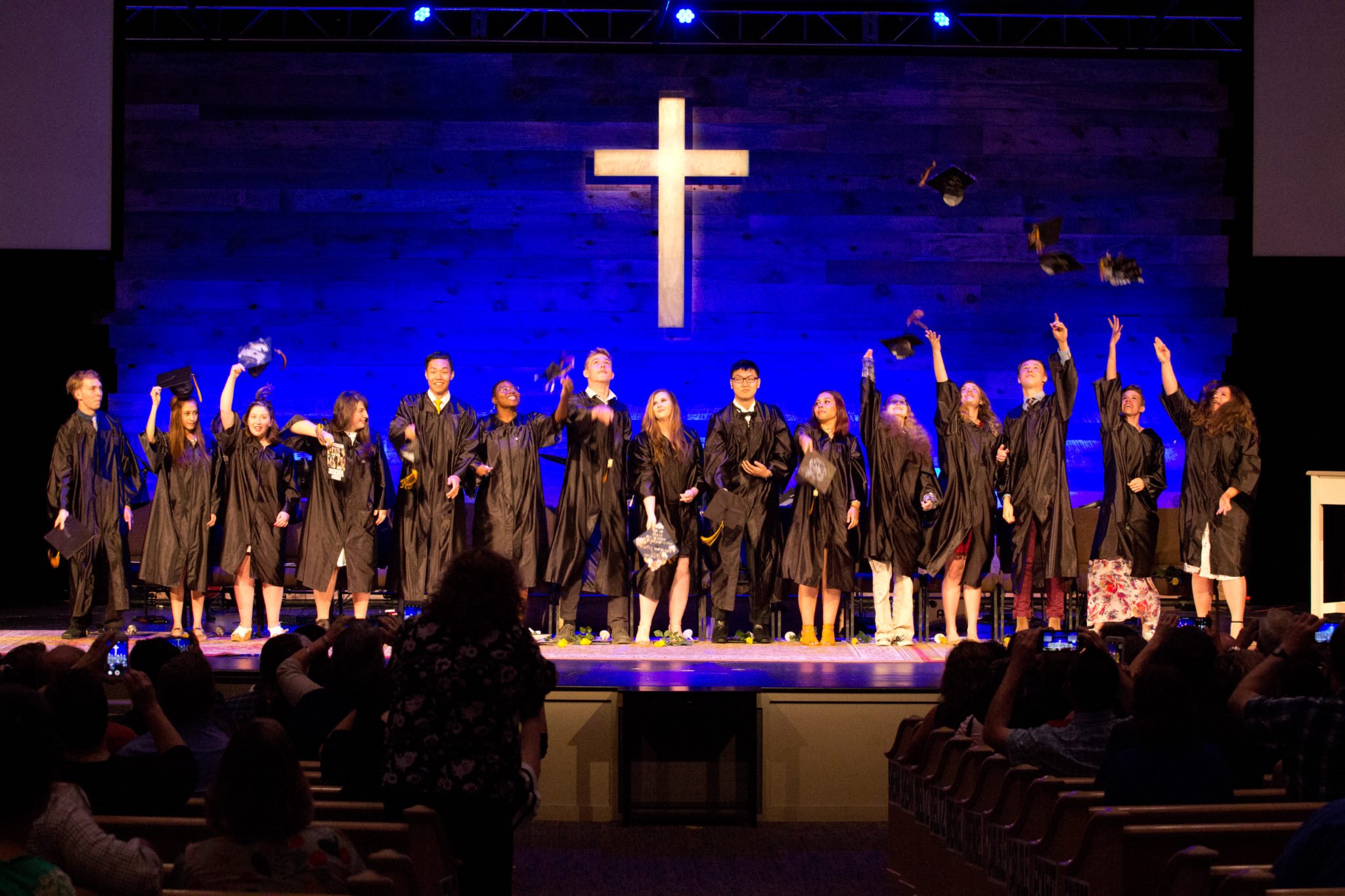 Student Graduation in Fine Arts Center