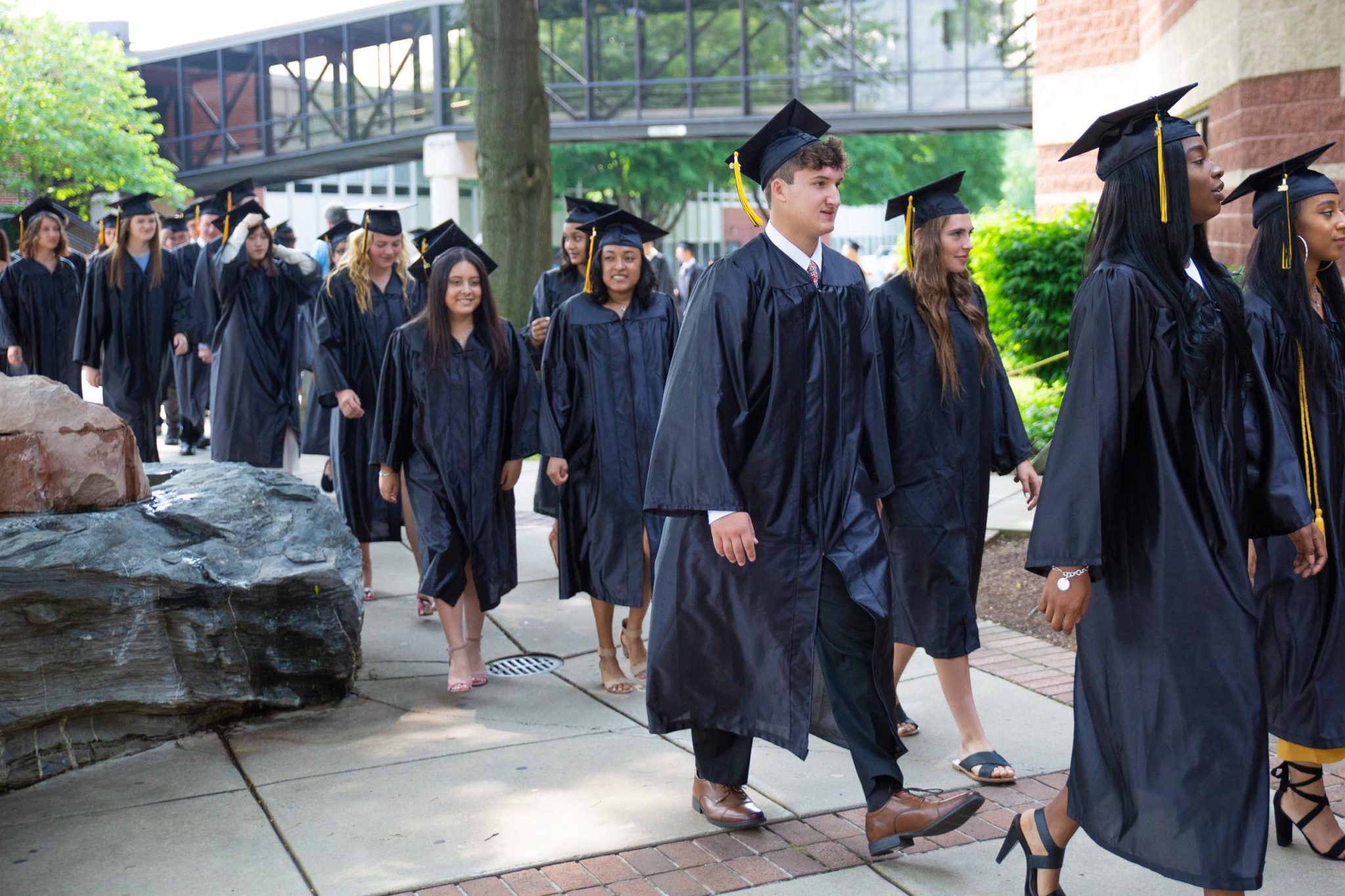 Students together after graduation