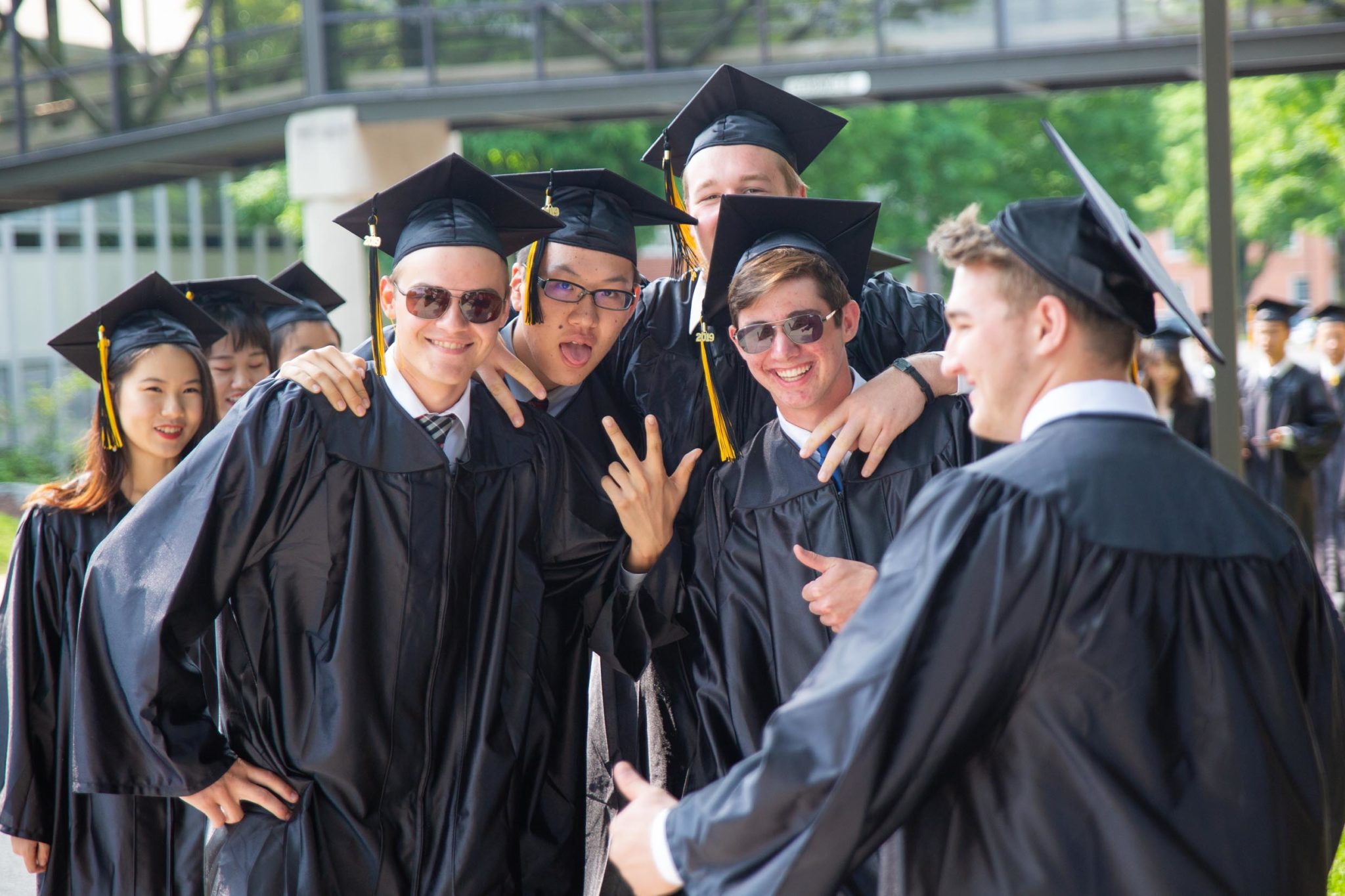 Students together after graduation