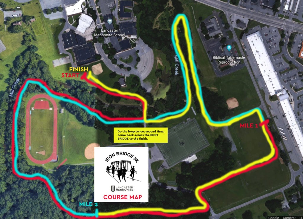 Mapa del recorrido de Iron Bridge Run