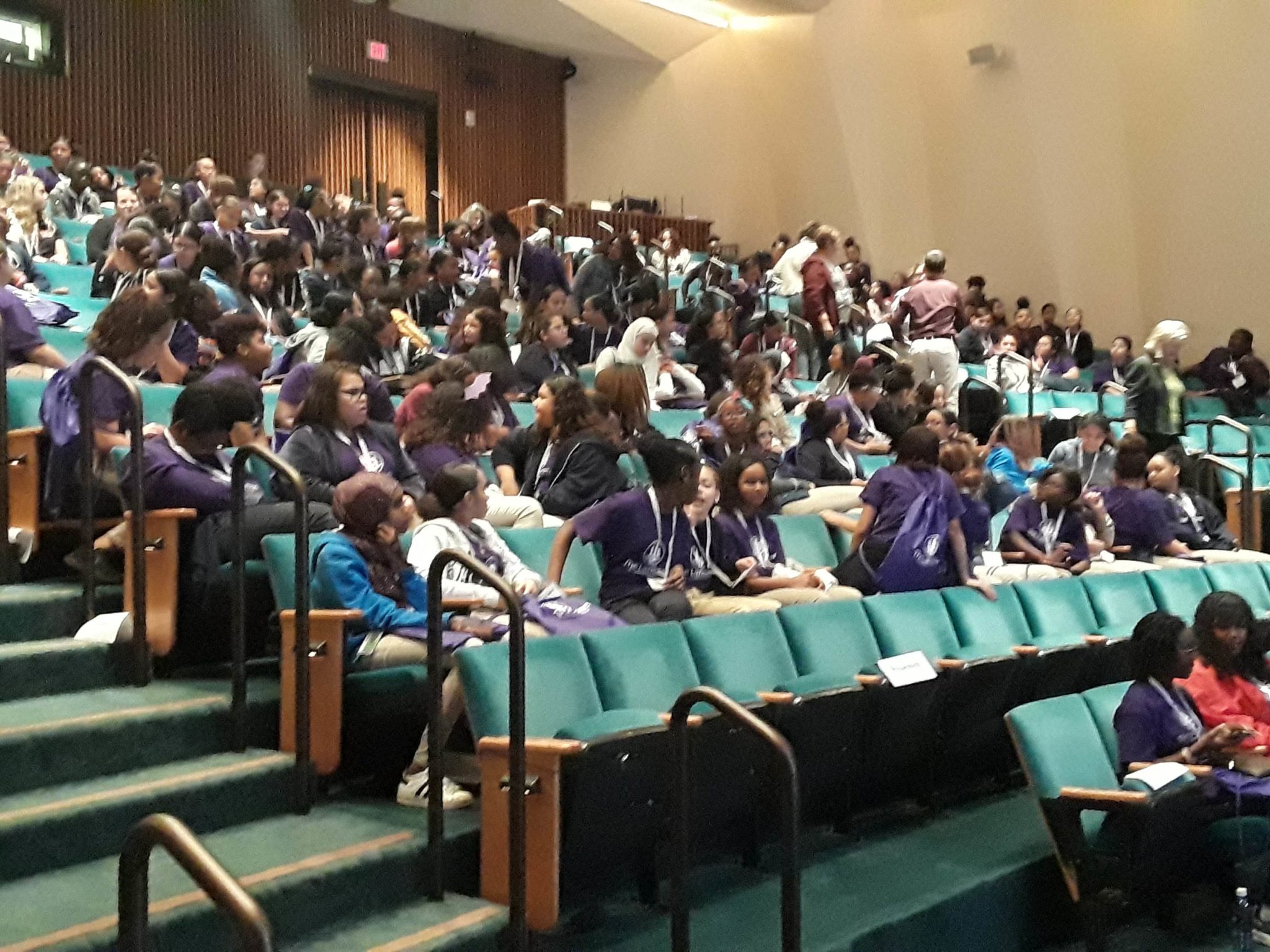 students in chapel