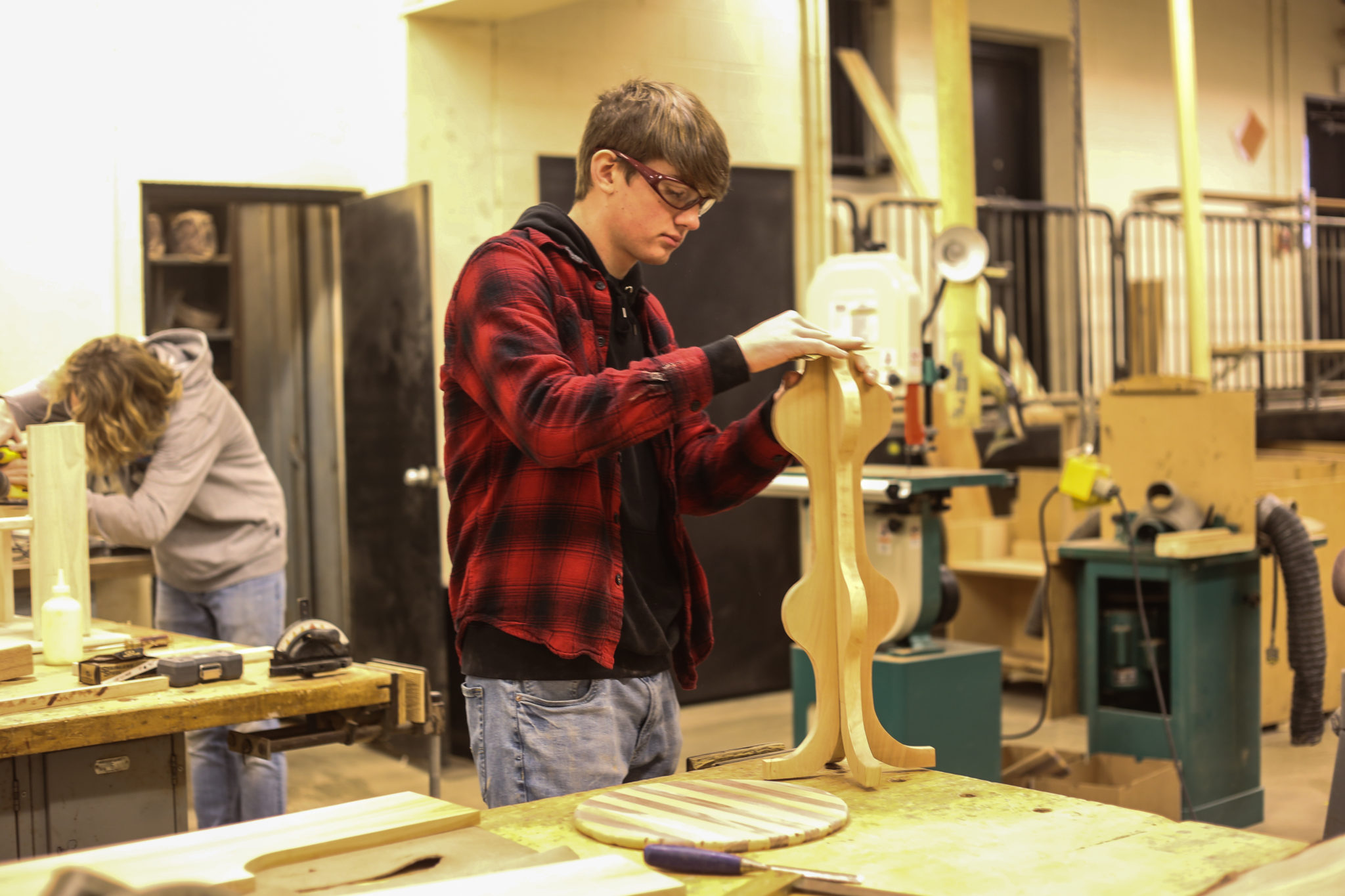 woodworking LM student