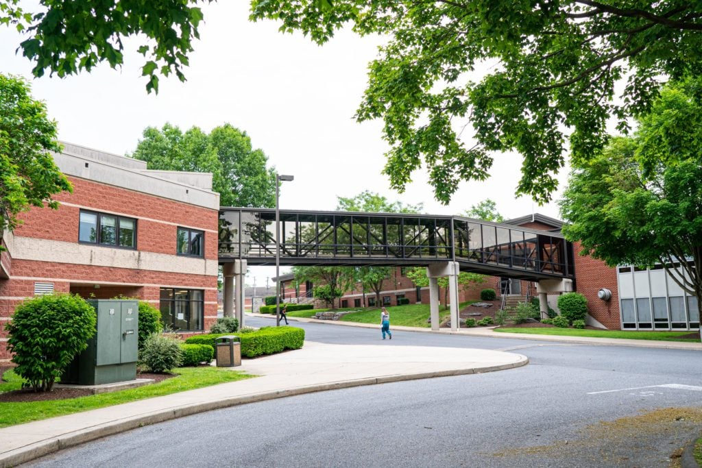 entrance to lancaster campus drive