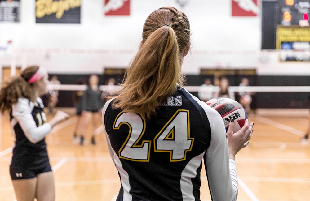 girls volleyball game