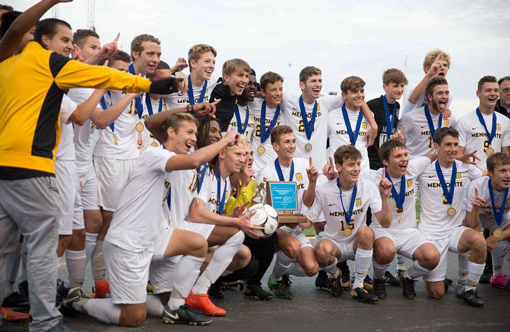 boys soccer victory