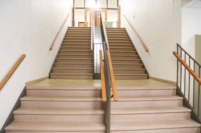 stairway in high school