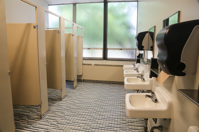 bathroom in '64 classroom building