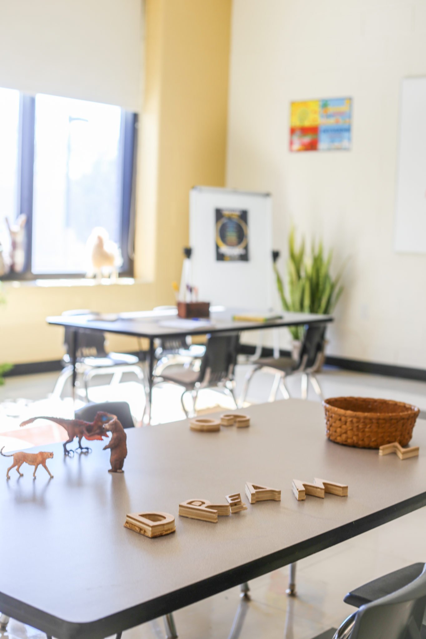 staged elementary classroom