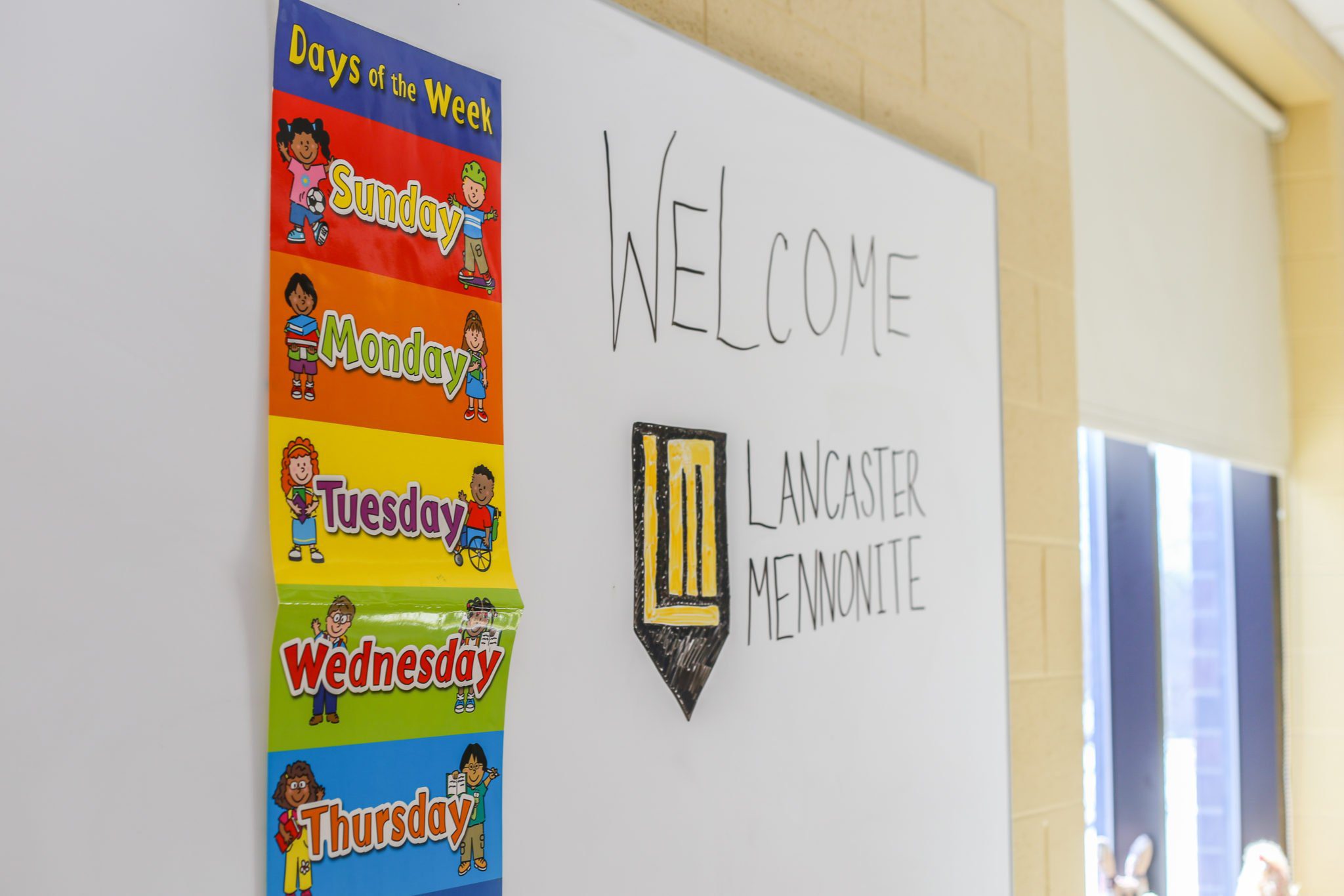 staged elementary classroom welcome