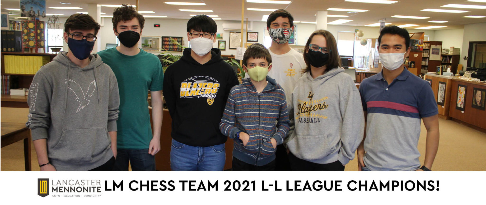 LM chess team 2021 L-L League winners