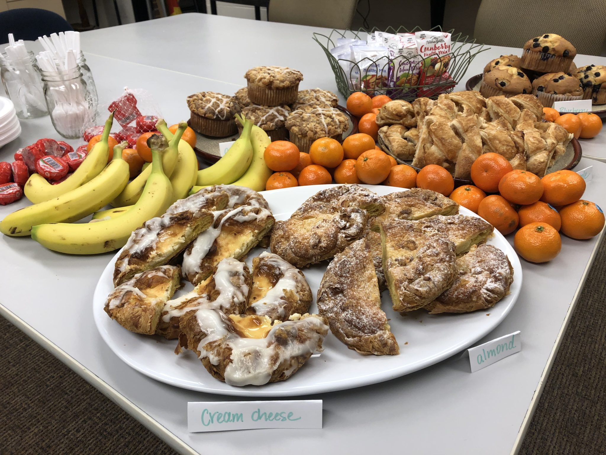table of baked goods