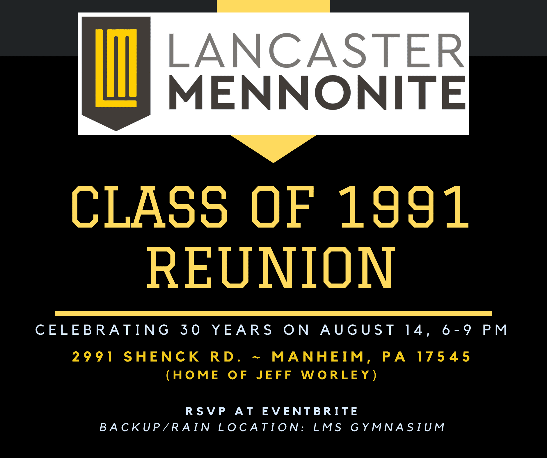 1991 Class Reunion Flyer
