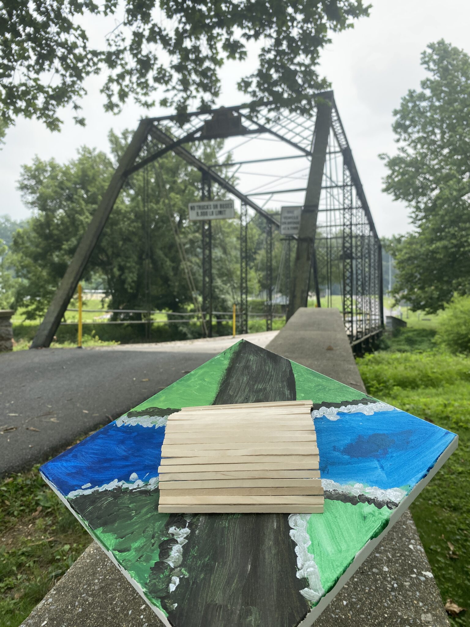 student art near bridge