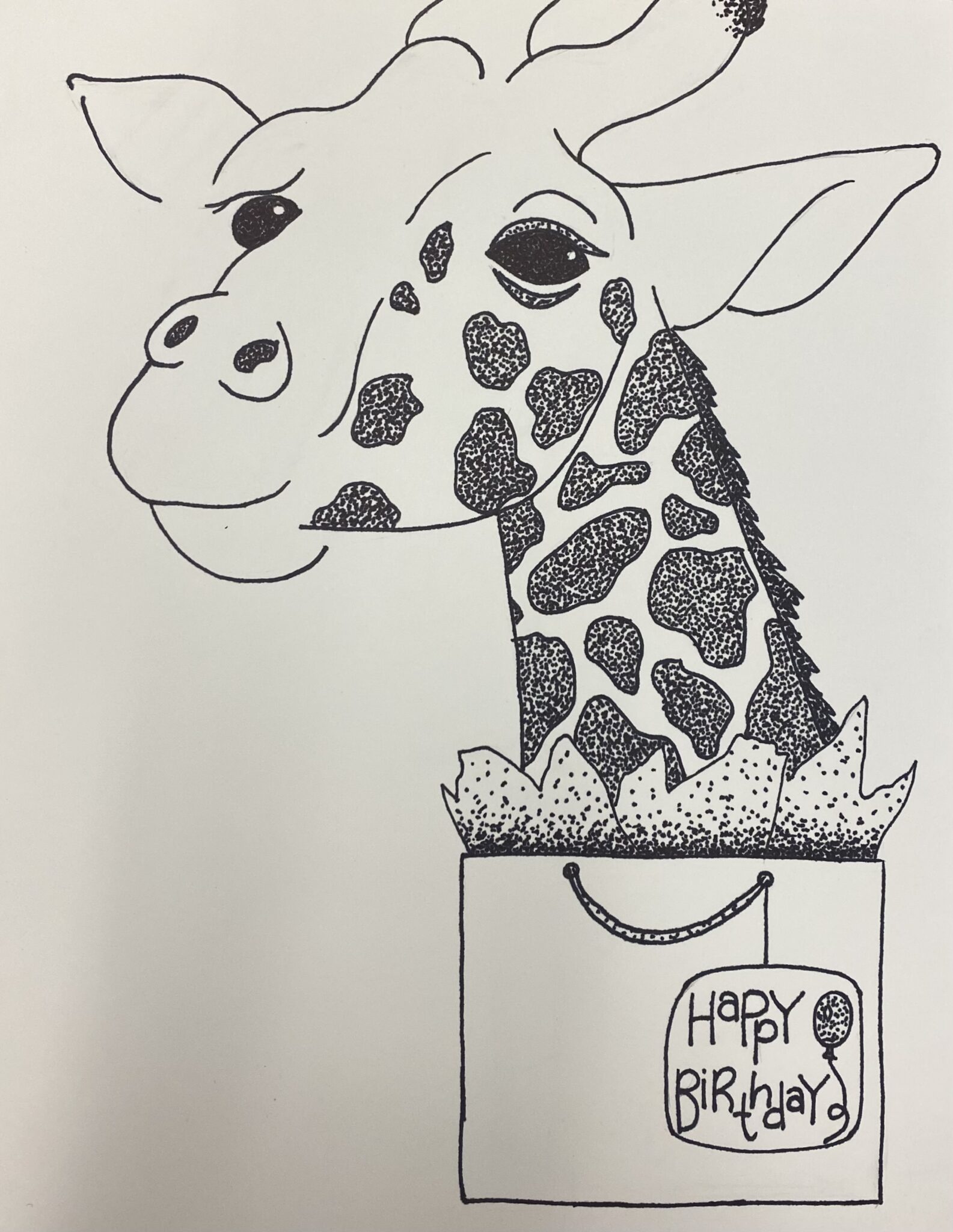 giraffe sketch