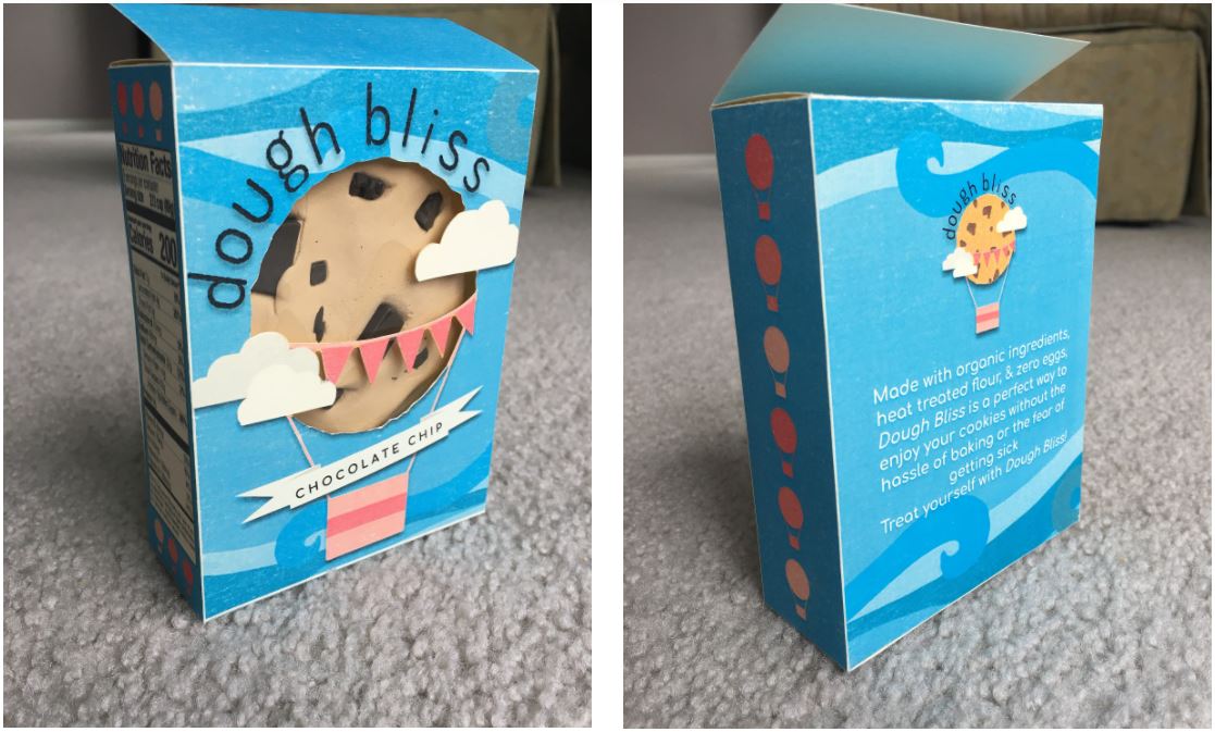 package design blue with dog