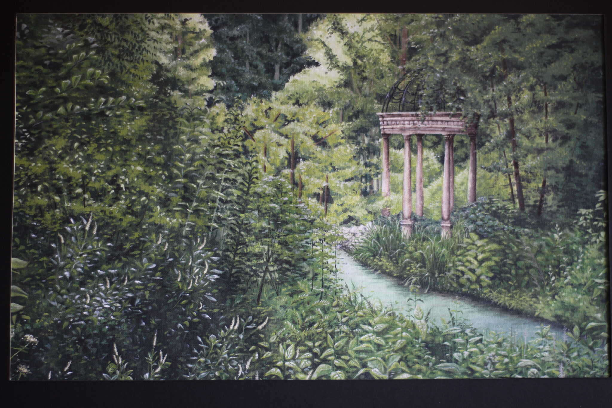 green garden painting