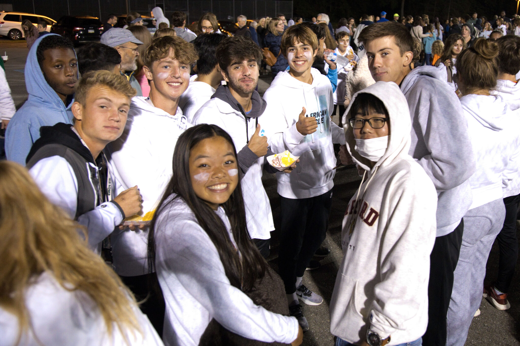 Students at homecoming