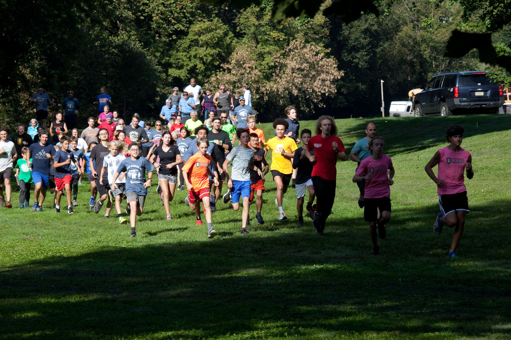 People running in the Iron Bridge Run