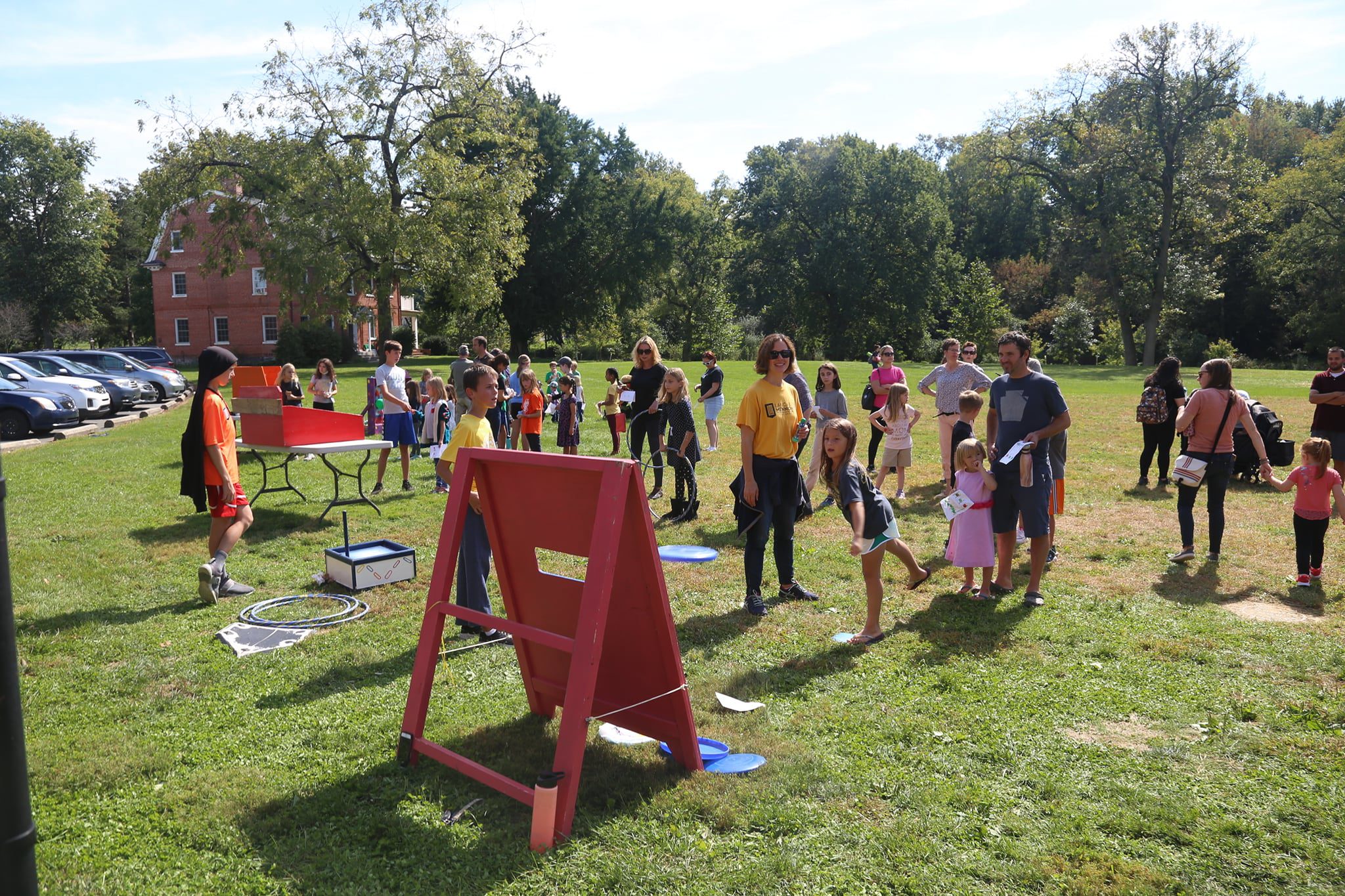 Kids playing games at Fall Festival