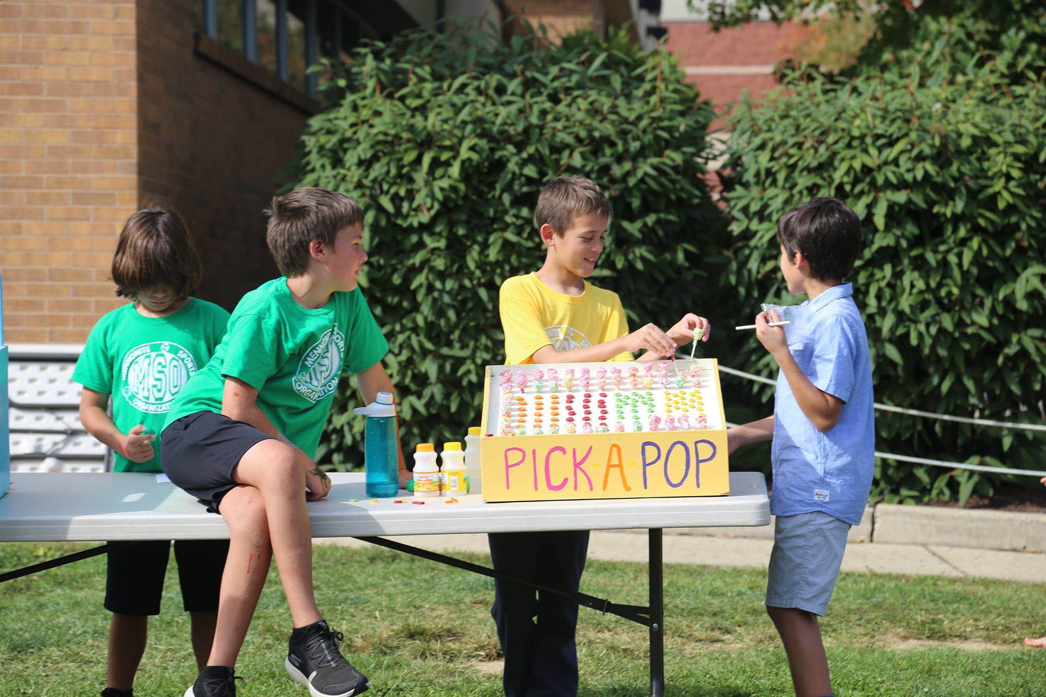 students at carnival games