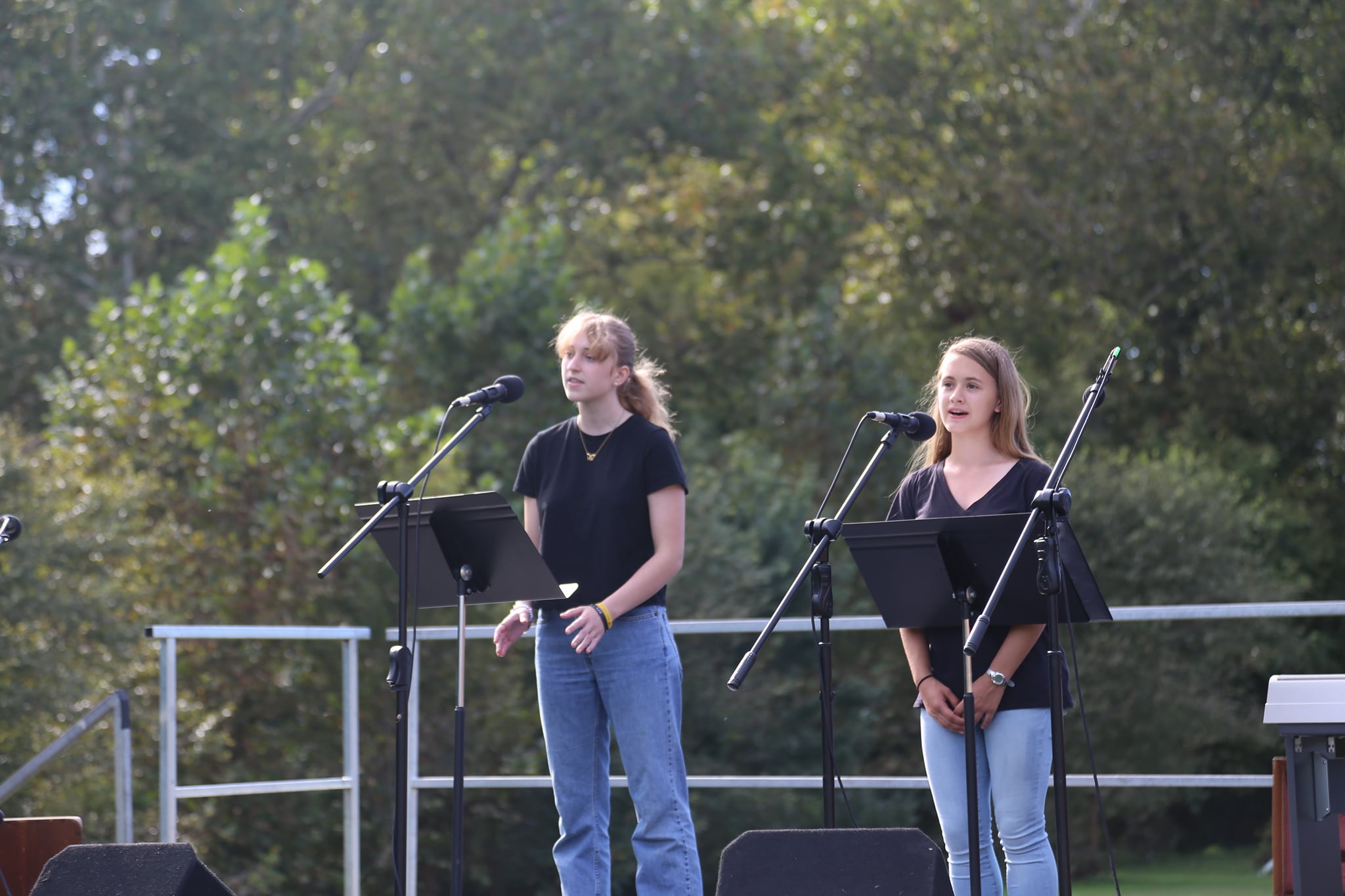 Students singing