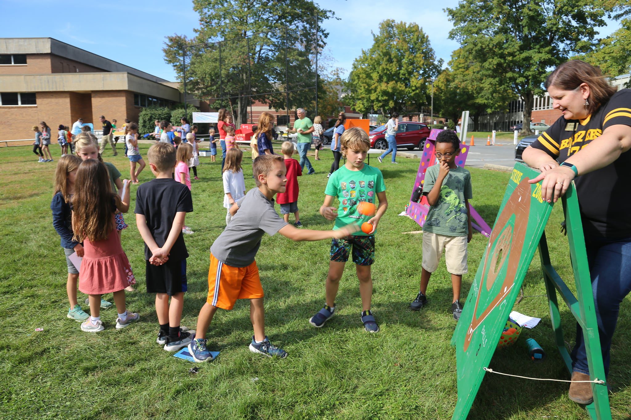 kids playing carnival games
