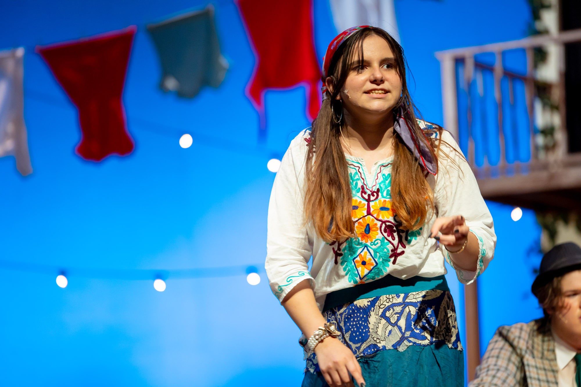 young woman during a monologue