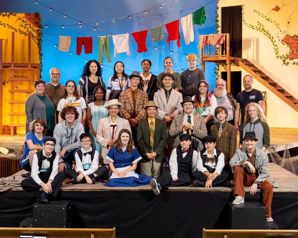 cast & crew photo of scapino LMH fall play