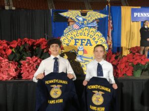 Matthew Stillman and Claire Thomas received their FFA jackets.