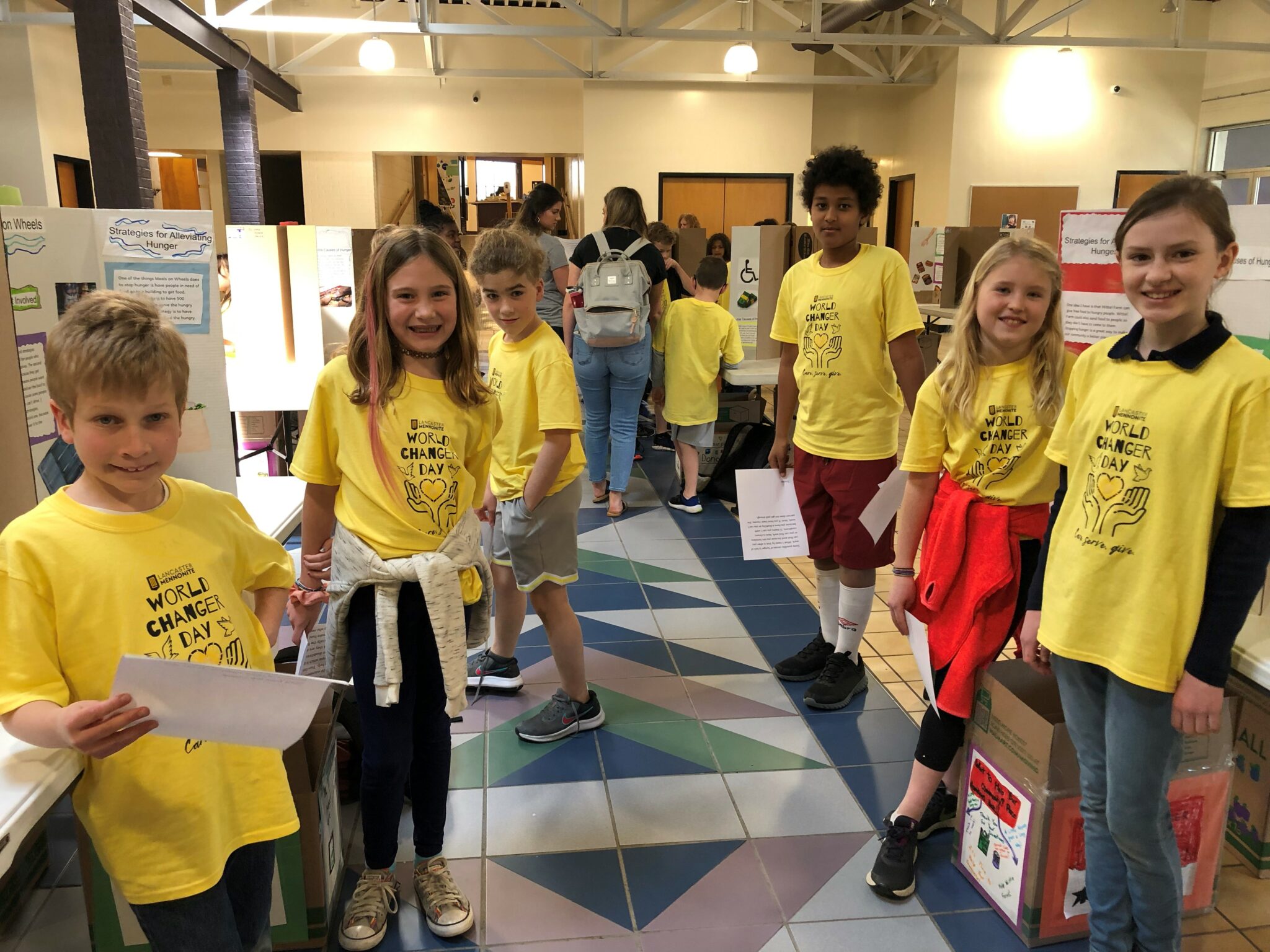 lm students with presentation boards