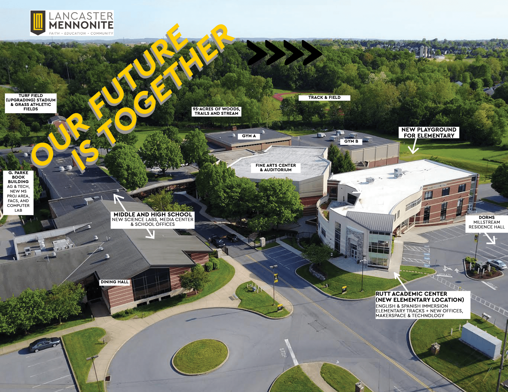 new lancaster mennonite campus map