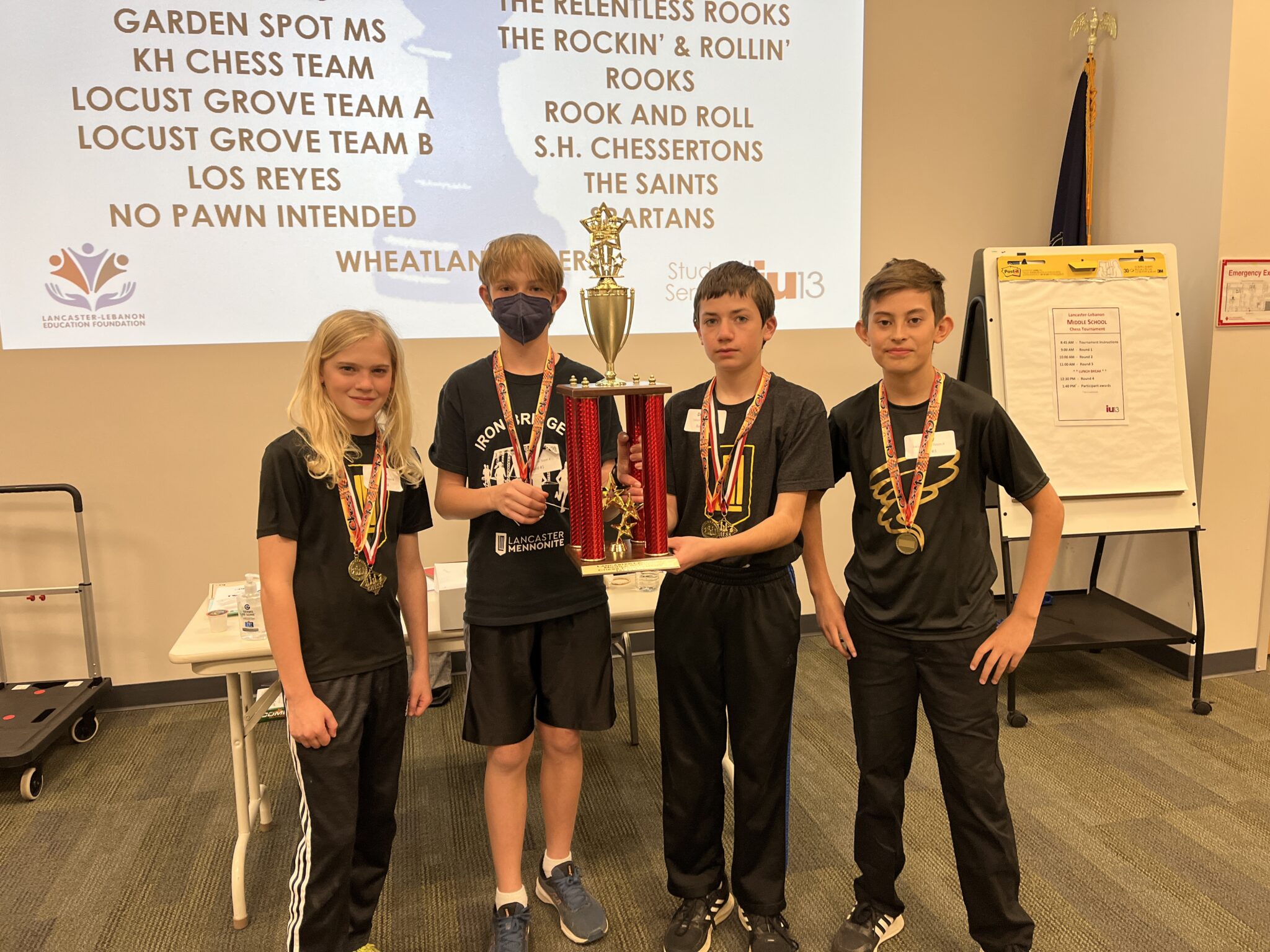 chess club holding trophy