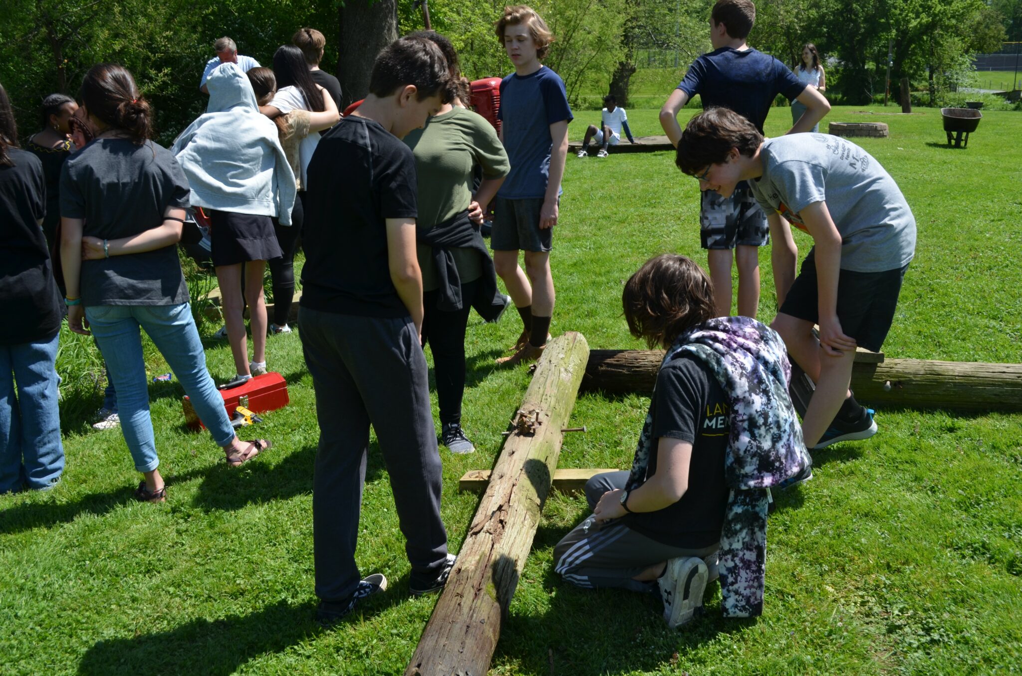 students studying the outdoors