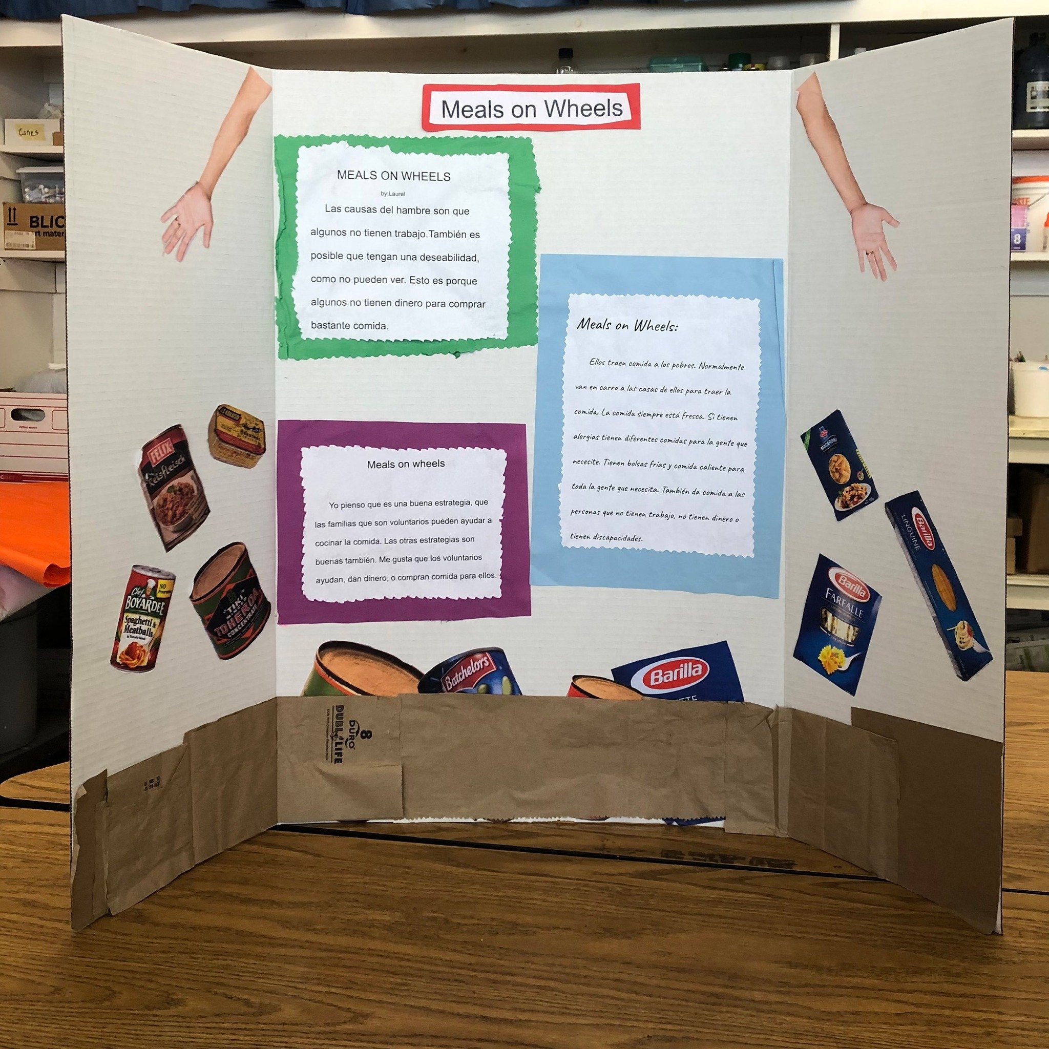 Student presentation board