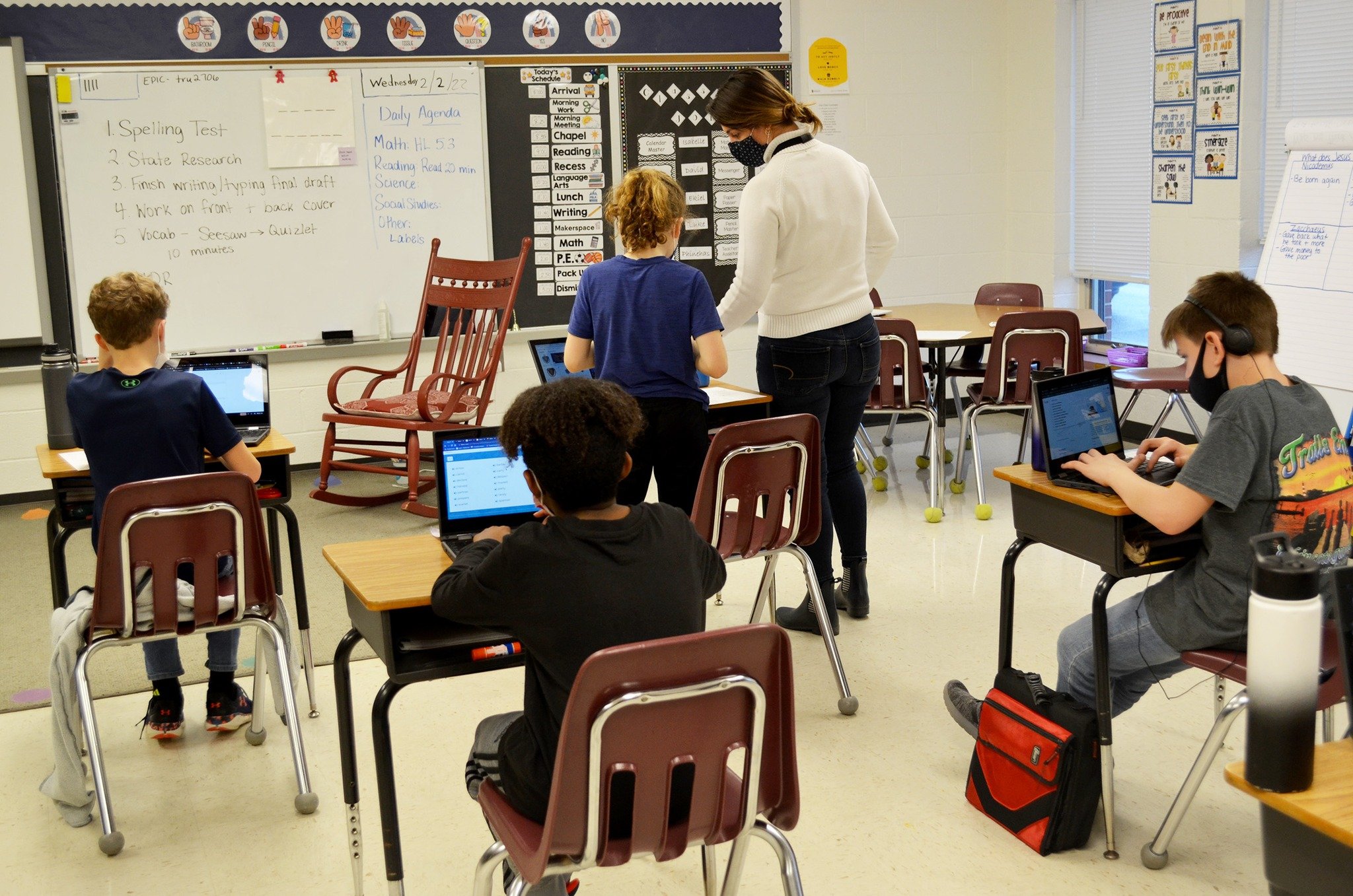 students in classroom