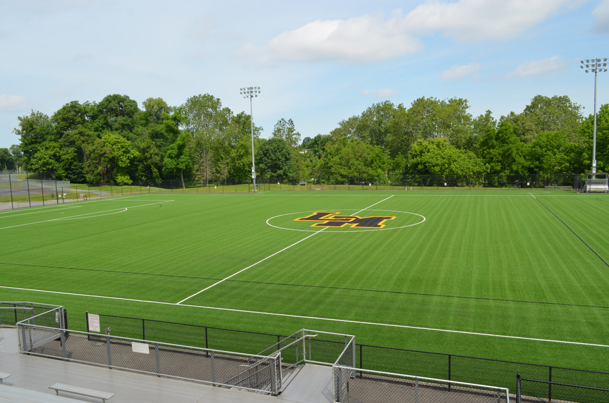 newly seeded turf field