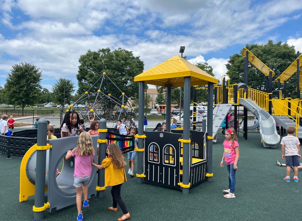 Students on the playground