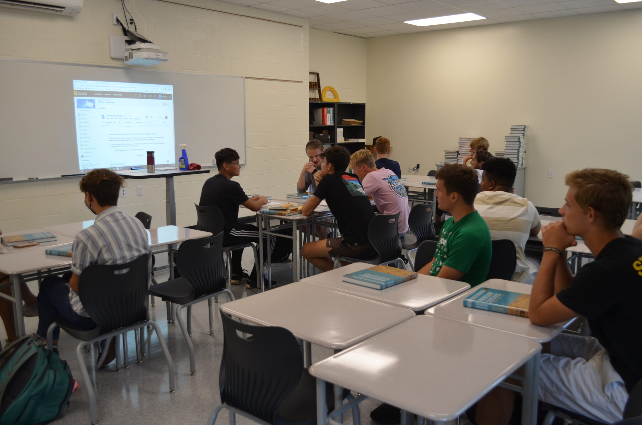 students at desks