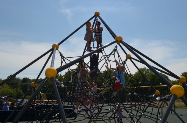 Students playing on the playground